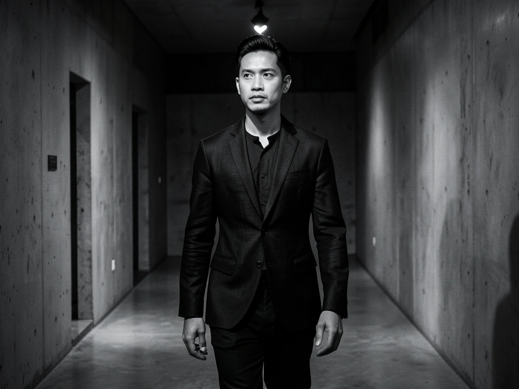 Modern Indonesian Gentleman in Black Blazer
